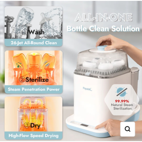 Baby Bottle Washer Sterilizer and Dryer All in One Bottle Cleaner