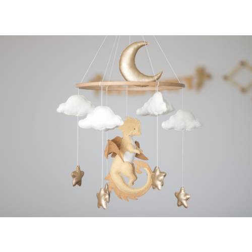 Gold Dragon Baby Mobile