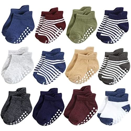 Hudson Baby Unisex Baby Non-Skid No-Show Socks