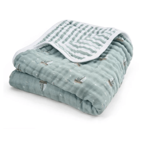 aden + anais Organic Cotton Muslin Blanket in Sailing Seas
