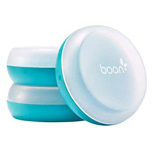 Boon Nursh Baby Bottle Storage Buns - Baby Bottle Holder for Nursh Baby Bottles - Travel Baby Bottle Holder - Portable Baby Bottle Storage and Organizer - Blue and White - 3 Count