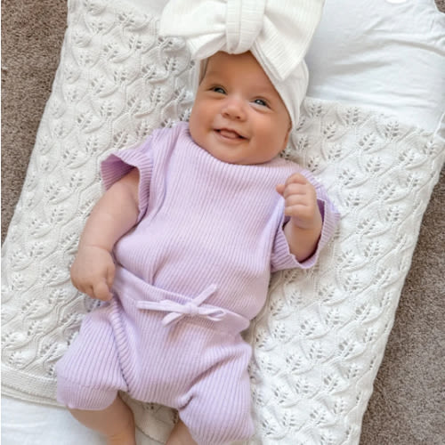 Little B's Ribbed 2-Piece Set - Violet