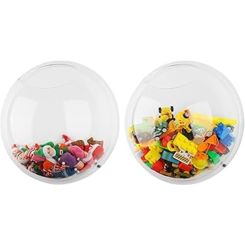 Yungyan 2 Pcs Acrylic Toy Dispenser for Wall Mounted Wall Toy Organizer for Kids Hanging Storage Display Acrylic Organizer Clear Storage Bin for Nursery Playroom Cars Trains(Classic Style)