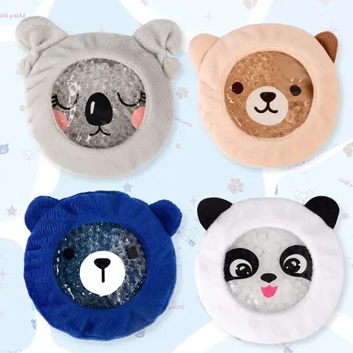 Kid’s Boo Boo Ice Packs w/Ultra Soft and Fun Sleeves - Hot and Cold Therapy - Children’s Pain Relief Cold Compress for Injuries (Panda)