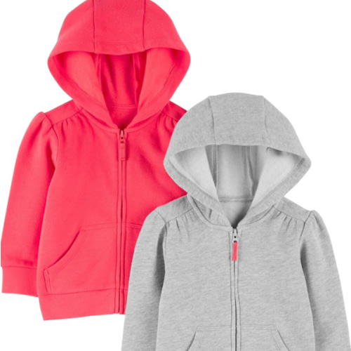 Simple Joys by Carter's Girls' 2-Pack Fleece Full Zip Hoodies