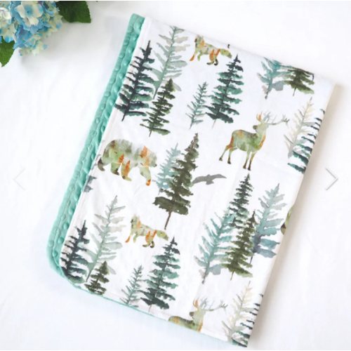 Minky Blanket - In the Woods | Baby & Toddler Blanket | Honey Lemonade