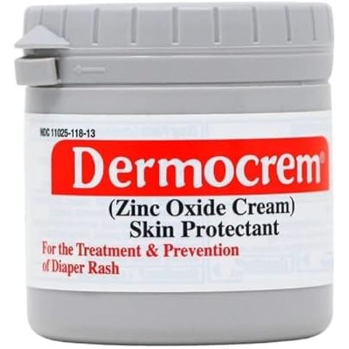 DERMOCREM 2.1 Oz (60 Gr) Diaper Rash Cream for Baby, Soothes, Heals, and Protects, Relief and Treatment of Diaper Rash, Zinc Oxide Cream