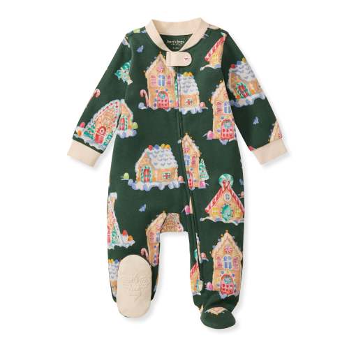 Gingerbread Houses Sleep/Play Footed PJs | Burt’s Bees Baby® – Burt's Bees Baby
