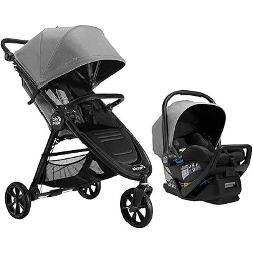 Baby Jogger City Mini GT2 All-Terrain Travel System, with City GO 2 Infant Car Seat, Pike Exclusive Includes Belly Bar, Leatherette Handlebar, and Premium Fabric