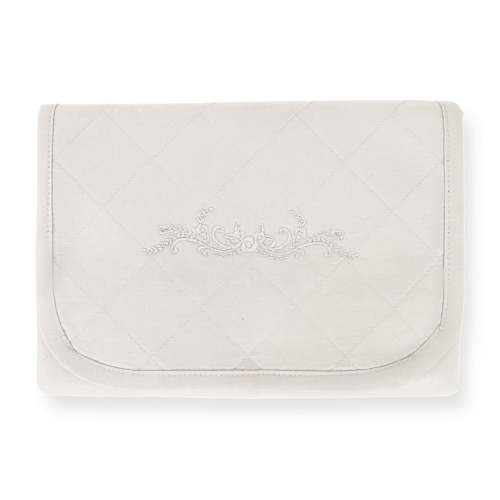 Embroidered Changing Pad in Creme