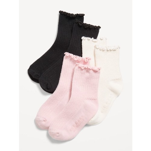 Ruffle-Cuff Crew Socks 3-Pack for Toddler & Baby | Old Navy