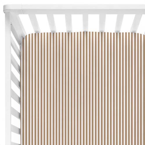 Mocha Stripes Crib Sheet