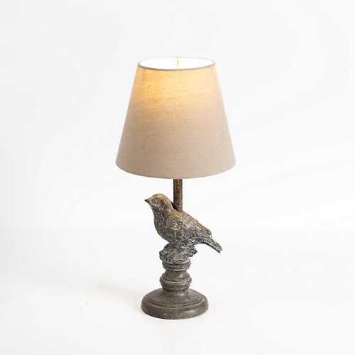 Stone Gray Perched Bird Table Lamp | Kirklands Home