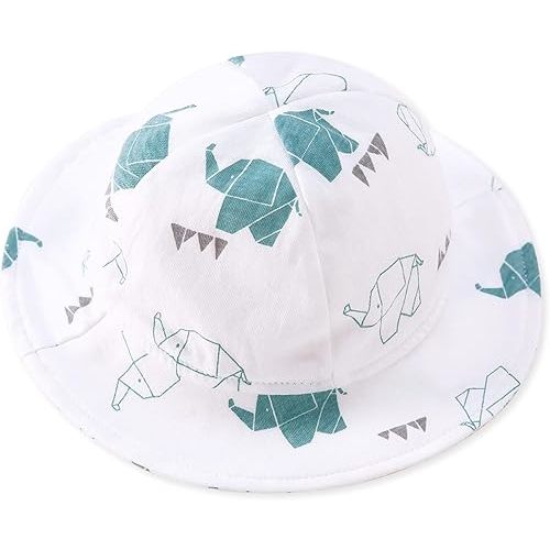 pureborn Baby Boys Girls Sun Hat Soft Cotton Bucket Cap Wide Brim Sun Protection Beach Hats