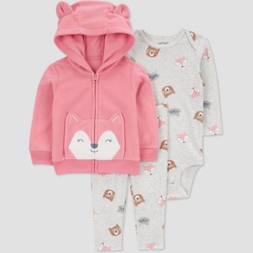 Carter's Just One You® Baby Girls' Fox N Top & Bottom Set - Pink Newborn