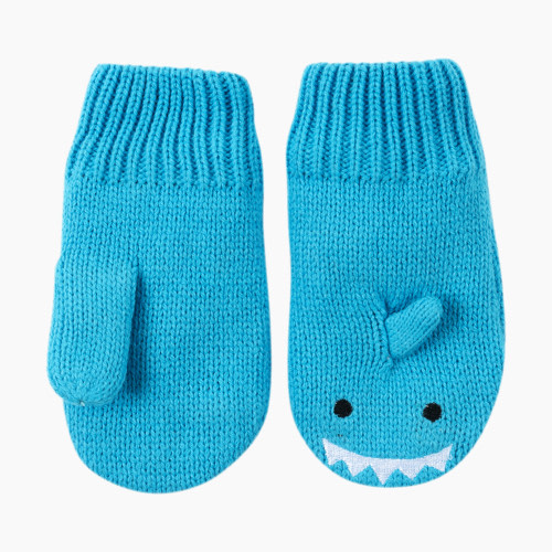 ZOOCCHINI Knit Mittens - Shark, 6-12 Months