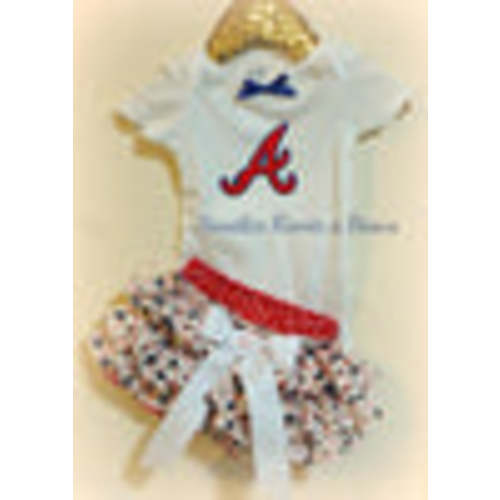 Girls Atlanta Braves Game Day Baseball Outfit
