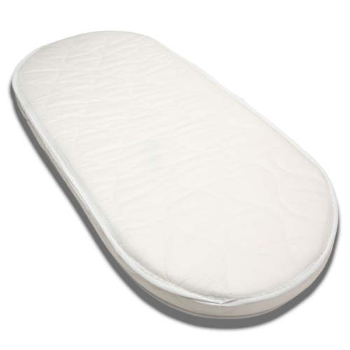 First Essentials Baby Bassinet Cradle Mattress Oval 17" x 31" Foam Waterproof Padded Design