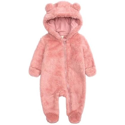 Curipeer Infant Baby Outfit Bodysuit Fleece Bunting Footed Sleeper 0-12M