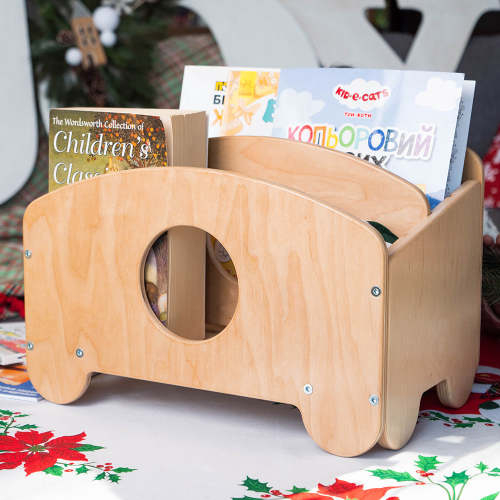 Wooden Portable Bookcase Box