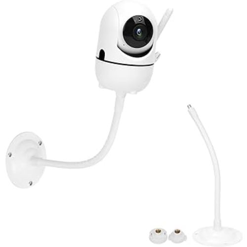 Baby Monitor Wall Mount Holder Compatible with HelloBaby HB65/HB6550/HB6558/HB66/HB248,ANMEATE SM935E/SM650,Bonoch,ChildsFarm Baby Monitor,Adjustable Metal Mount,1 Pack,White