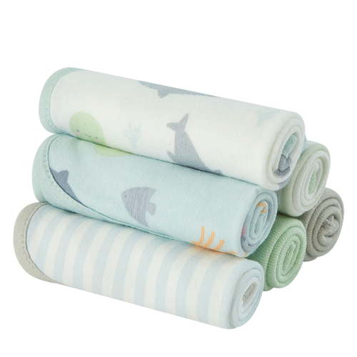 Parent's Choice 6-Pack 9"x9" Whale Washcloths