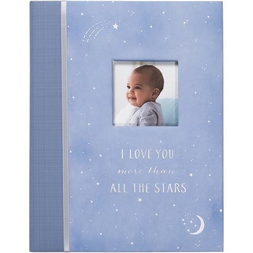 Carter's B2-16232 Blue All The Stars Gender Neutral Baby Memory Book for Newborns, 60 Pages