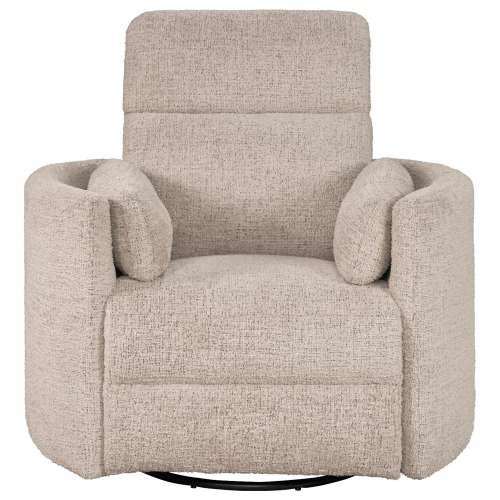 Simeon Collection Manual Swivel Glider Recliner in Burlap