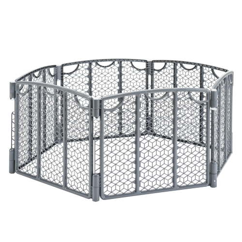 Evenflo Versatile Play Space Adjustable Freestanding Play Area, Cool Gray