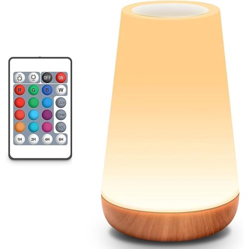 Touch Night Light for Kids: Dimmable LED Nursery Lamp for Baby - Eye-Caring Soft Warm White Light USB Rechargeable Portable Bedside for Toddlers Bedroom Living Room