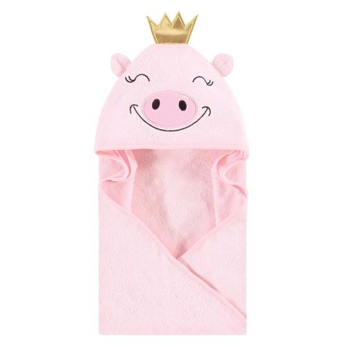 Hudson Baby Hooded Towel, Pig