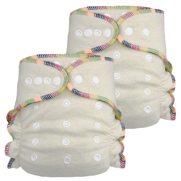 EcoAble All-Natural Hemp Night Fitted Cloth Diaper — Overnight Reusable Diaper, No Synthetic Lining (10–30 lbs)