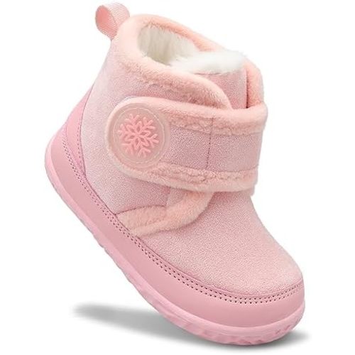 Scurtain Toddler Slippers Girl Boy House Shoes Fuzzy Hard Bottom Winter Boots Baby Cozy Walking Sock Shoes