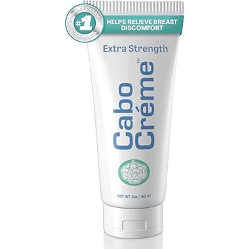 CaboCréme Extra Strength Cabbage Breast Cream - 2X Strength for Engorgement Relief and Breastfeeding Weaning Support - Dry Up Breast Milk - OB-GYN Created & Breastfeeding Mother-Approved - 2 oz