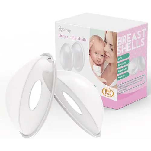 Breast Shells, Milk Saver, Nursing Cups, Nursing Moms to Ease Nipple Pain, BPA-Free and Reusable, Collect Breast Milk Leak (Pack of 2)