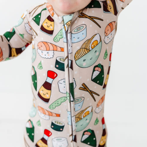 Bums & Roses “On a Seafood Diet” (Sushi) Convertible Sleeper Pajamas