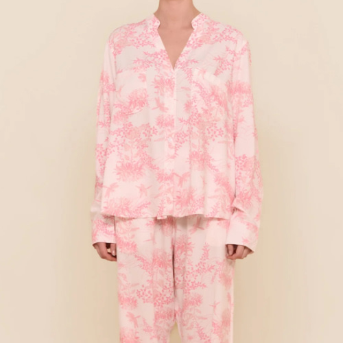 Maggie Pyjama Set - Long - Summer Toile - Pink – Piyama USD