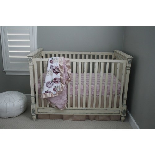 Rosewater Pink Hide Minky Crib Sheet, Plush Minky, Baby Girl Nursery, Toddler, Crib Bedding