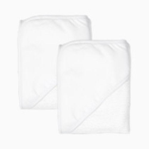 Honest Baby Clothing 2-Pack Organic Cotton Hooded Towels - Bright White