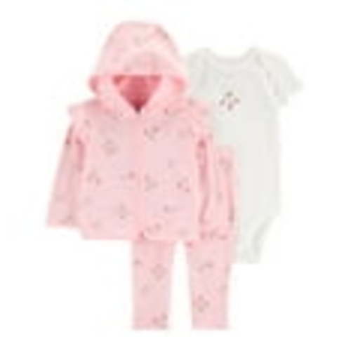Carter's Child of Mine Baby Girl Cardigan Outfit Set, 3-Piece Sizes,Preemie-24 Months