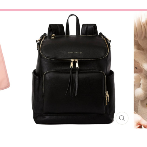 Lullaby Diaper Backpack Black | Poppy and Peonies – Poppy & Peonies