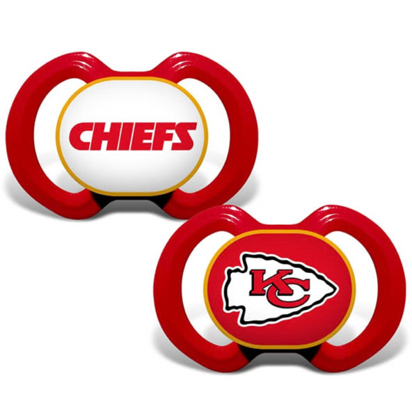 Kansas City Chiefs Red 2 pack Baby Pacifier - 19010221