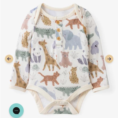 Sweet Safari Henley Bodysuit – Little Sleepies