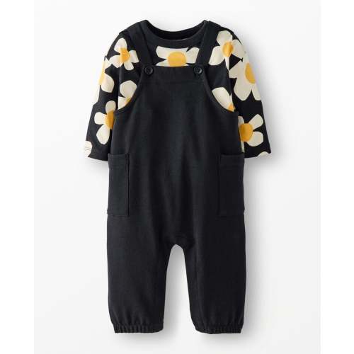 Baby Long Sleeve T-Shirt & French Terry Overalls Set | Hanna Andersson