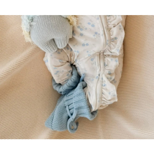 Knitted Booties | Blue – Little and Fern