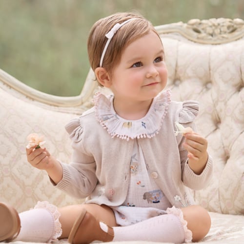 Tea Party Organic Muslin Bubble Size 3-6 Months