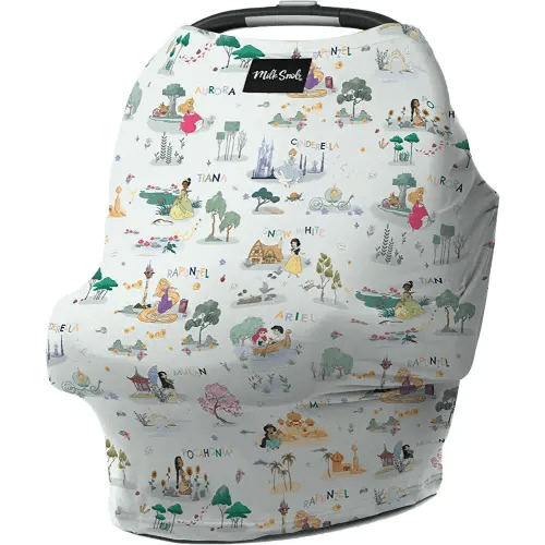 Milk Snob Original Disney Enchanted Kingdoms 5-in-1 Cover, Added Privacy for Breastfeeding, Baby Car Seat, Carrier, Stroller, High Chair, Shopping Cart, Lounger Canopy, Newborn Essentials, Nursing Top