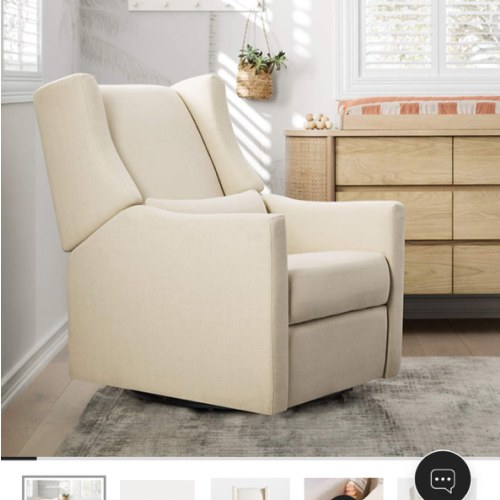 Babyletto Kiwi Cream Electronic Swivel Glider Power Recliner Nursery Chair