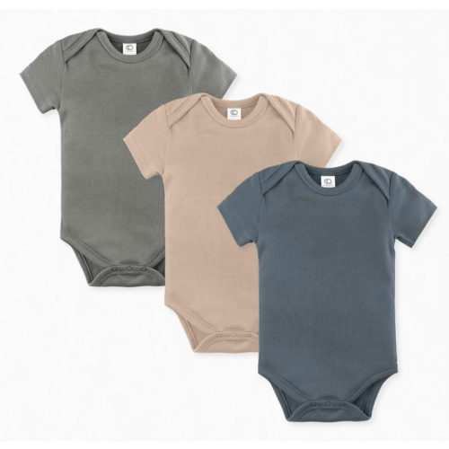 3-Pack Bodysuit Bundle (Pewter + Harbor + Clay) (3-6M)
