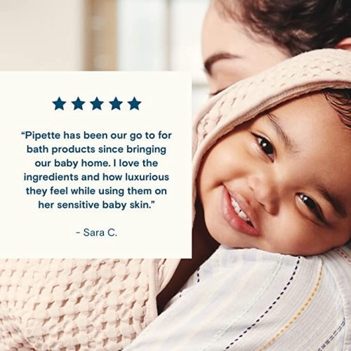 Pipette Baby Shampoo and Body Wash - Fragrance Free, Tear-Free Bath Time, Hypoallergenic, Moisturizing Plant-Derived Squalane, New Formula, 11.8 fl oz - Unscented - 12 Fl Oz (Pack of 1)
